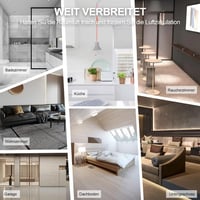 Obojstranný odsávací ventilátor JSATFUL 150 mm, 2 smery, silný prietok vzduchu 310 m³/h, tichý ventilátor do kúpeľne a kuchyne 5