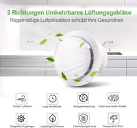 Obojstranný odsávací ventilátor JSATFUL 150 mm, 2 smery, silný prietok vzduchu 310 m³/h, tichý ventilátor do kúpeľne a kuchyne 2