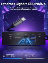 JSAUX HB0609 6 az 1-ben dokkoló állomás HDMI 4K@120Hz, Gigabit LAN, USB-C 3.2, 100W PD - fekete 9