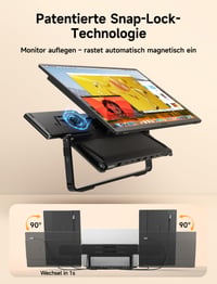 JSAUX FlipGo Horizon Pro Rozširujúci monitor k notebooku 15,6" FHD 1080P s magnetickým zámkom, trojitý monitor pre notebooky 13"-16", Windows/MacOS 2