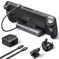 Dokovacia stanica JSAUX HB0603 6 v 1 pre Steam Deck so 45W nabíjačkou, HDMI 4K, Gigabit Ethernet, 3x USB 3.0 2