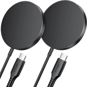 JSAUX MagSafe mágneses vezeték nélküli töltőpad 2 db - fekete