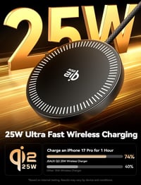 JSAUX Qi2 25W MagSafe vezeték nélküli töltőalap iPhone és AirPods készülékekhez 2