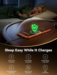 JSAUX Qi2 25W MagSafe vezeték nélküli töltőalap iPhone és AirPods készülékekhez 4