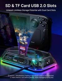JSAUX RGB dokkoló Steam Deck OLED/ROG Ally 12az1-ben 4K 120Hz HDMI DisplayPort Gigabit Ethernet 7