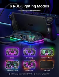 JSAUX RGB dokkoló Steam Deck OLED/ROG Ally/Legion Go 8az1-ben 4K 120Hz HDMI 3