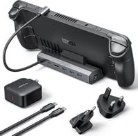 JSAUX Steam Deck dokkoló 65W töltővel, HDMI 4K, Gigabit Ethernet, 3x USB 3.0 1