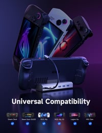 JSAUX Steam Deck dokkoló 65W töltővel, HDMI 4K, Gigabit Ethernet, 3x USB 3.0 7