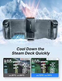 JSAUX Steam Deck hűtőventilátor állvánnyal, gaming cooler kiegészítő 3