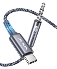 JSAUX USB C - 3.5mm Jack Aux Kábel 2m - Tartós Fém Audió Adapter iPhone 16/15, Galaxy S23, Huawei Telefonokhoz, Autós Hangszórókhoz 1