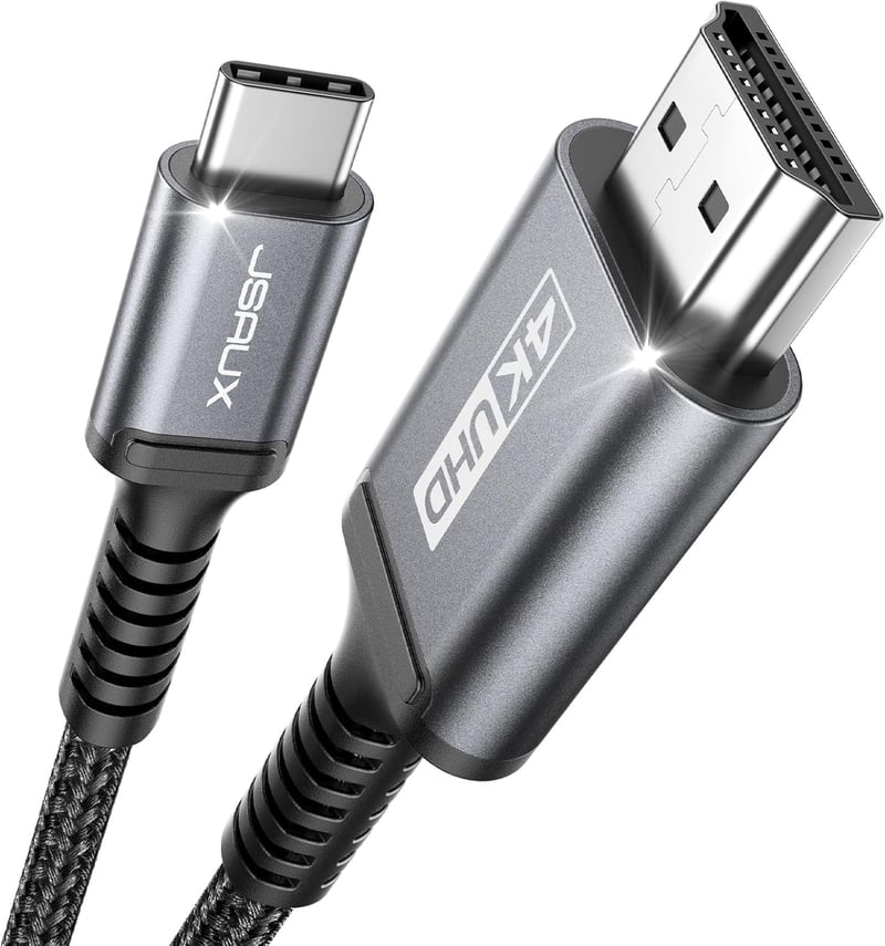 JSAUX USB-C HDMI Kábel 4K 1M - Thunderbolt 3 Kompatibilis MacBook Pro, iPad Pro, Samsung Galaxy S20/S10, Surface Book 2, Huawei P40 Készülék