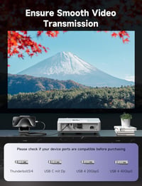 JSAUX USB-C HDMI Kábel 4K 1M - Thunderbolt 3 Kompatibilis MacBook Pro, iPad Pro, Samsung Galaxy S20/S10, Surface Book 2, Huawei P40 Készülék 4