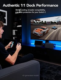 JSAUX USB-C hosszabbító kábel állvánnyal Switch 2 dokkhoz, 4K, gyorstöltés - 35 cm 4