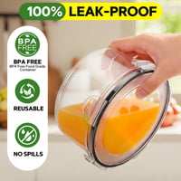 JSCORES set od 28 posuda za čuvanje hrane s poklopcima, XXL set (14 posuda i 14 poklopaca), 400ml/700ml/1200ml, bez BPA, prozirne kuhinjske posude za pripremu obroka 3