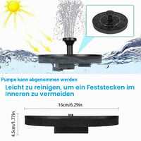 Solárna fontána Jsdoin na vonkajšie použitie, so 6 tryskami, voľne stojaca, ponorná záhradná fontána do jazierka, bazéna, na terasu alebo do záhrady 4