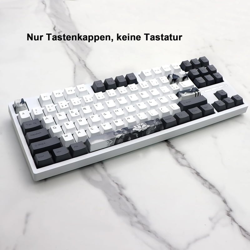 JSJT Ink Lotus ISO Francia PBT Keycaps OEM profil Cherry MX mechanikus billentyűzethez