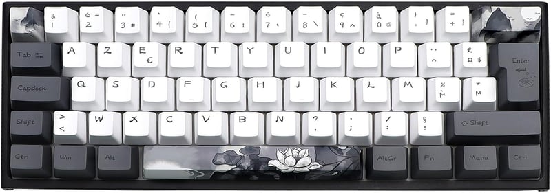 JSJT Ink Lotus ISO Francia PBT Keycaps OEM profil Cherry MX mechanikus billentyűzethez