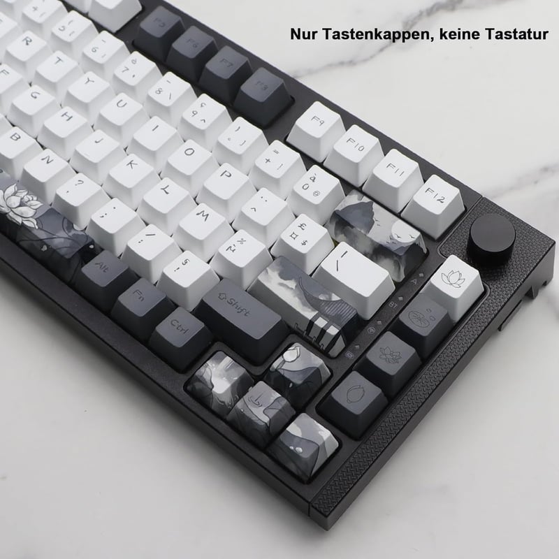 JSJT Ink Lotus ISO Francia PBT Keycaps OEM profil Cherry MX mechanikus billentyűzethez