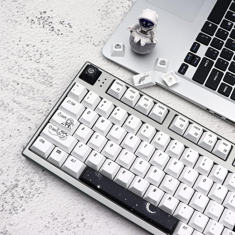 JSJT Space Theme PBT Keycaps 138 Billentyű Cherry Profile Mechanikus Billentyűzet