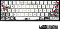 JSJT Szilva Virág 60% PBT Keycap szett Cherry MX mechanikus billentyűzethez - 80-us 1