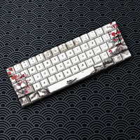 JSJT Szilva Virág 60% PBT Keycap szett Cherry MX mechanikus billentyűzethez - 80-us 7