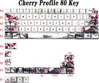 JSJT Szilva Virág 60% PBT Keycap szett Cherry MX mechanikus billentyűzethez - 80-us 6