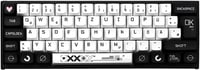 JSJT XDA Profil Fekete-Fehér Mechanikus Billentyűzet Keycap szett 129 gomb 1