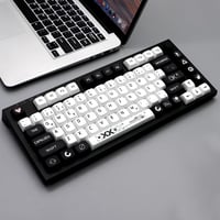 JSJT XDA Profil Fekete-Fehér Mechanikus Billentyűzet Keycap szett 129 gomb 9