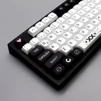 JSJT XDA Profil Fekete-Fehér Mechanikus Billentyűzet Keycap szett 129 gomb 3