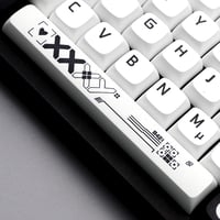 JSJT XDA Profil Fekete-Fehér Mechanikus Billentyűzet Keycap szett 129 gomb 8