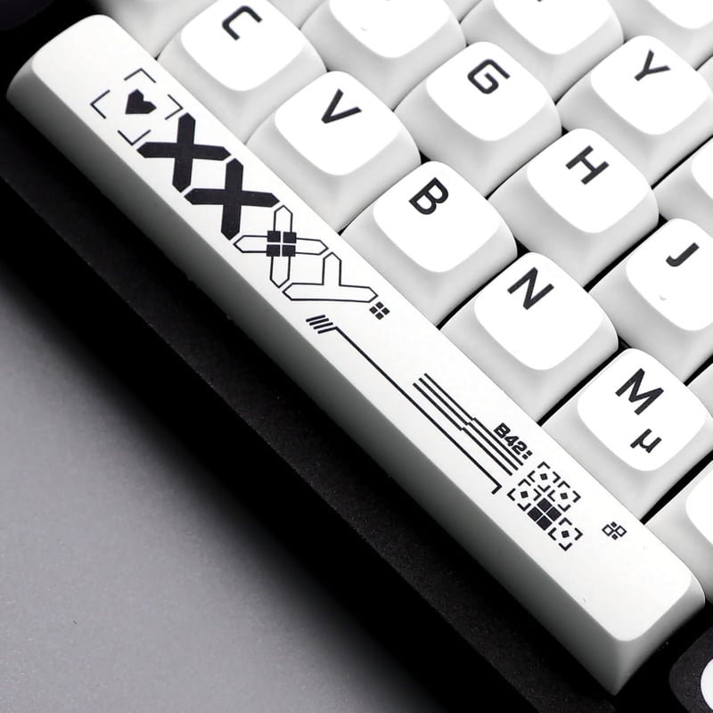 JSJT XDA Profil Fekete-Fehér Mechanikus Billentyűzet Keycap szett 129 gomb