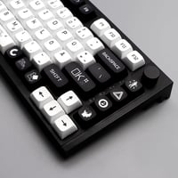 JSJT XDA Profil Fekete-Fehér Mechanikus Billentyűzet Keycap szett 129 gomb 4