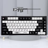 JSJT XDA Profil Fekete-Fehér Mechanikus Billentyűzet Keycap szett 129 gomb 7