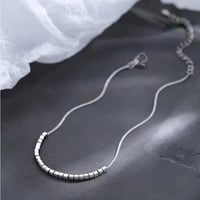 JSNOM Ezüst Női Lábláncok Vízálló Állítható Dupla Stabil Ajándék Lányoknak 4