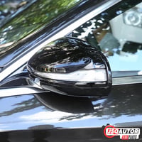 JSQAUTOR Tükörsapka Mercedes Benz GLC C E-Class W205 W247 A205 W213 C238 A238 C217 A217 W222 C292 AMG Külső Tuning Alkatrész - Black glossy look 5