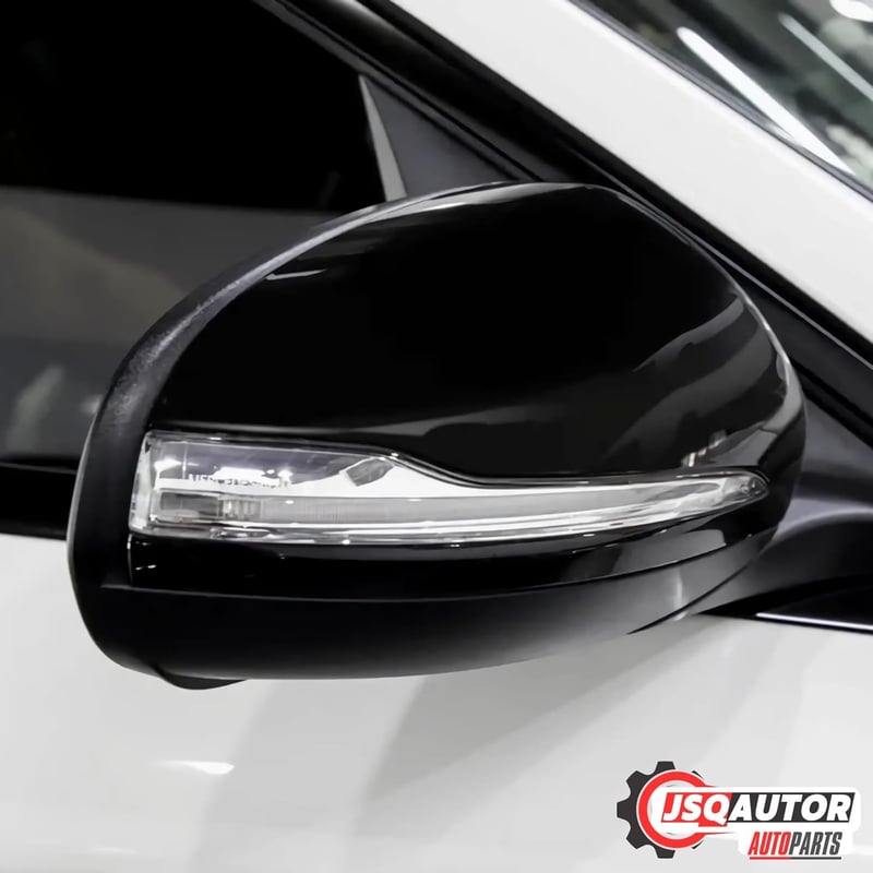 JSQAUTOR Tükörsapka Mercedes Benz GLC C E-Class W205 W247 A205 W213 C238 A238 C217 A217 W222 C292 AMG Külső Tuning Alkatrész - Black glossy look