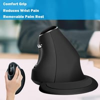 JTD Wireless Ergonomikus Függőleges Egér Bluetooth 2.4G Újratölthető 2400 DPI 3