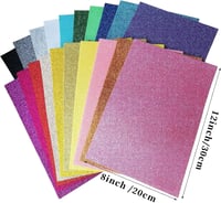Jtnohx Csillámos Filc Készlet - 20 db 20x30 cm-es Filcanyag Kézműveskedéshez, Dekorációhoz, Partikhoz és Ünnepi Projektekhez 5