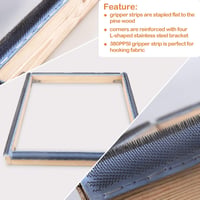 JTVTW Gripper Frame Tűzőkeret Fedéllel - Punch Needle Hímzéshez, Kézimunkához (40 x 40 cm) Rögzítőkeret 4