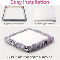 JTVTW Gripper Frame Tűzőkeret Fedéllel - Punch Needle Hímzéshez, Kézimunkához (40 x 40 cm) Rögzítőkeret 6