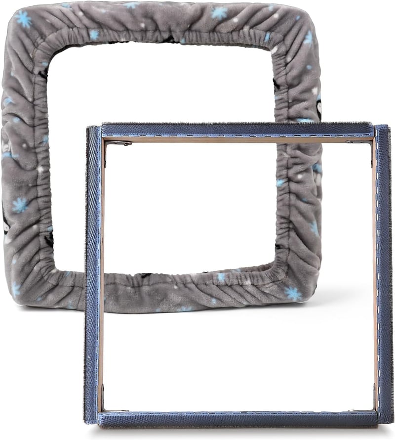 JTVTW Gripper Frame Tűzőkeret Fedéllel - Punch Needle Hímzéshez, Kézimunkához (40 x 40 cm) Rögzítőkeret