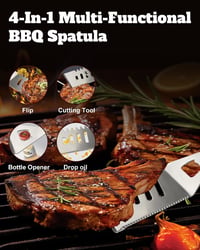JUAUO 28 részes rozsdamentes grillezés kiegészítő szett hordtáskával 2