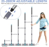 Jubor 2in1 Ablaktisztító Teleszkópos Nyéllel 23-200cm Ablakmos Szerszám 2