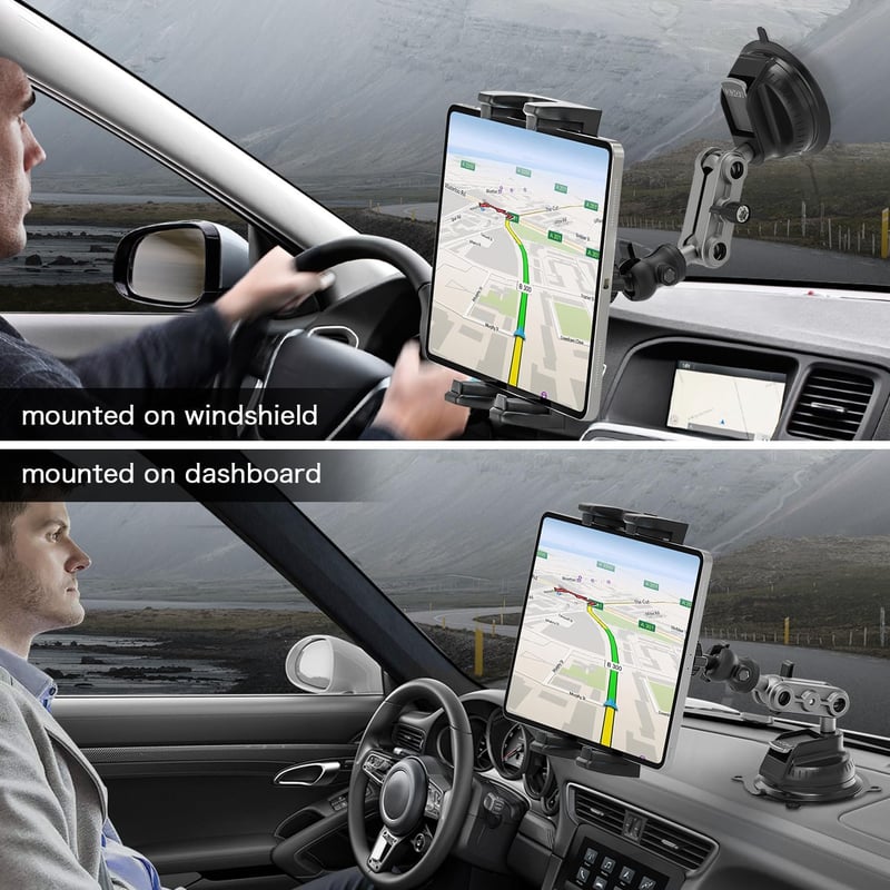 Jubor 360° Forgó Autós Tablet Tartó iPad Air Mini Galaxy 4.7-12.9"