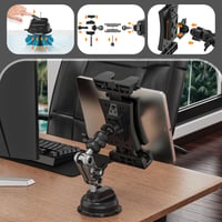 Jubor 360° Forgó Autós Tablet Tartó iPad Air Mini Galaxy 4.7-12.9" 3