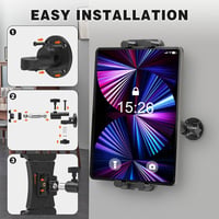 Jubor 360° Forgó Autós Tablet Tartó iPhone iPad 4.7-13.5" Univerzális 5