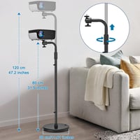 Jubor Projektor Állvány 80-120cm Magasságállítható 360° Forgatható Mennyezeti Tartó 3