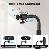 Jubor Projektor Állvány 80-120cm Magasságállítható 360° Forgatható Mennyezeti Tartó 4