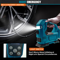 JUDANNA akkus kerékpumpa Makita 18V akkuhoz - digitális nyomásmérővel, LED lámpával (akku nélkül) 5
