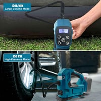 JUDANNA akkus kerékpumpa Makita 18V akkuhoz - digitális nyomásmérővel, LED lámpával (akku nélkül) 3